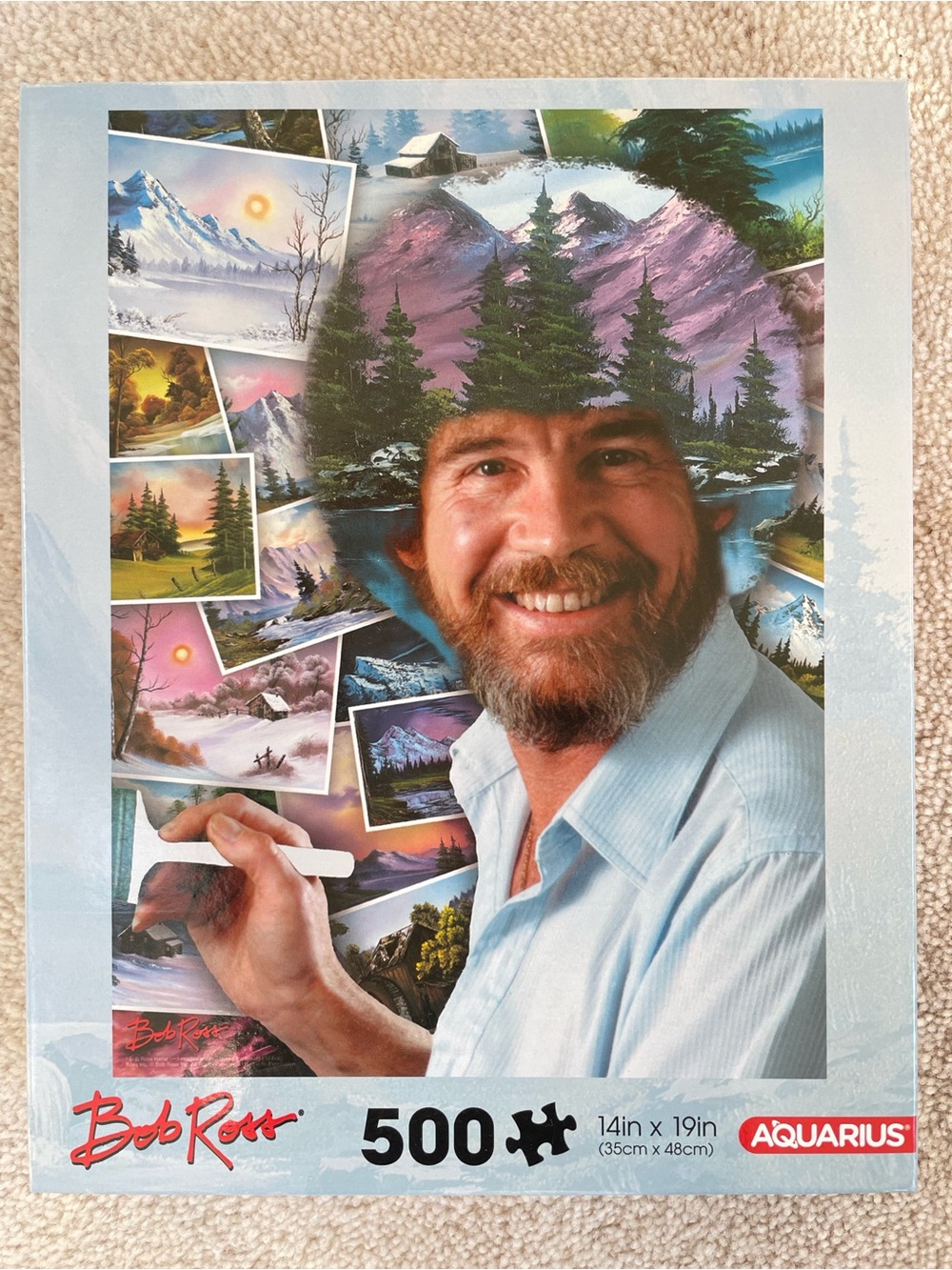 500-Piece Bob Ross Landscape  Jigsaw Puzzle by Aquarius
